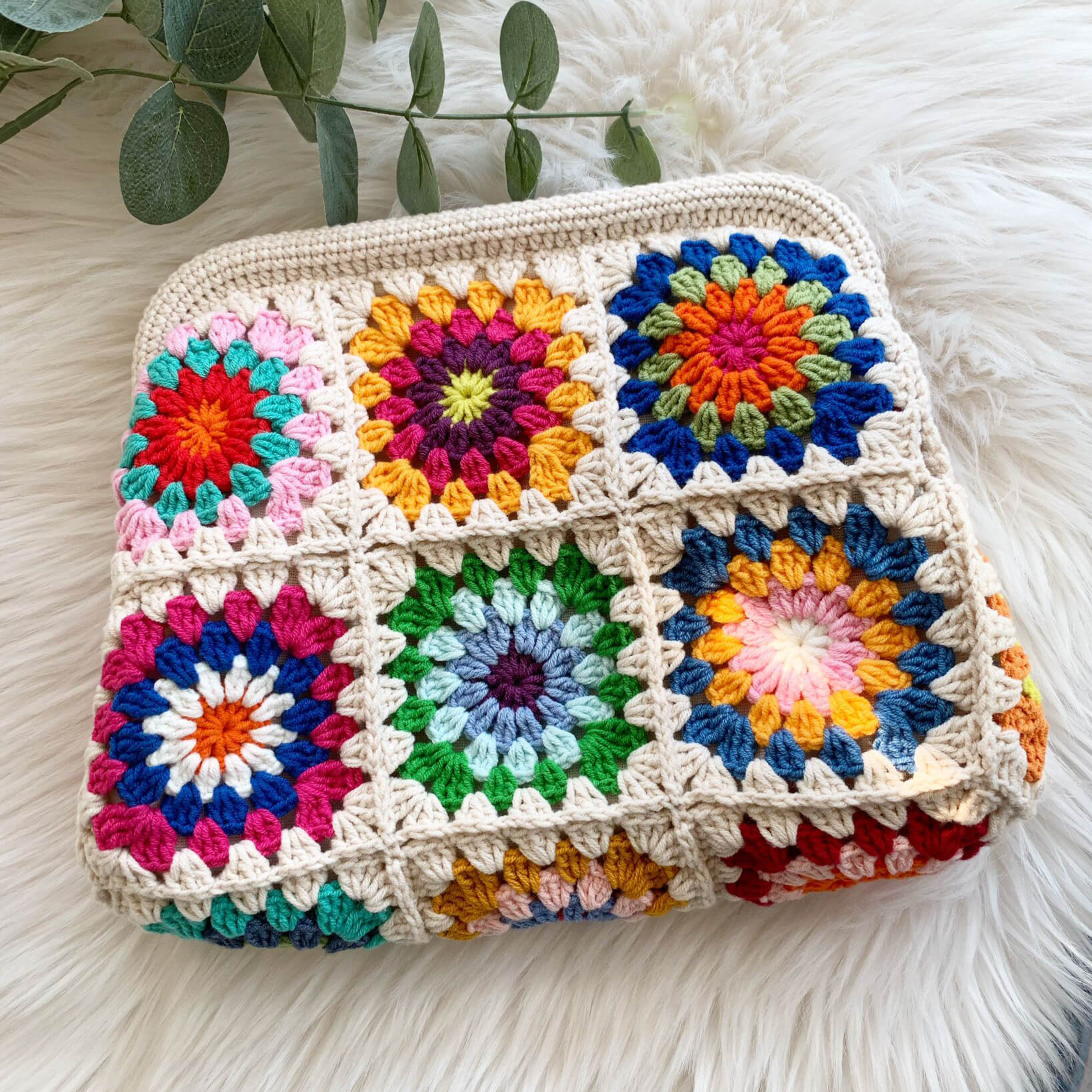 Motifli Örgü Çanta (Yorgan Astarlı)