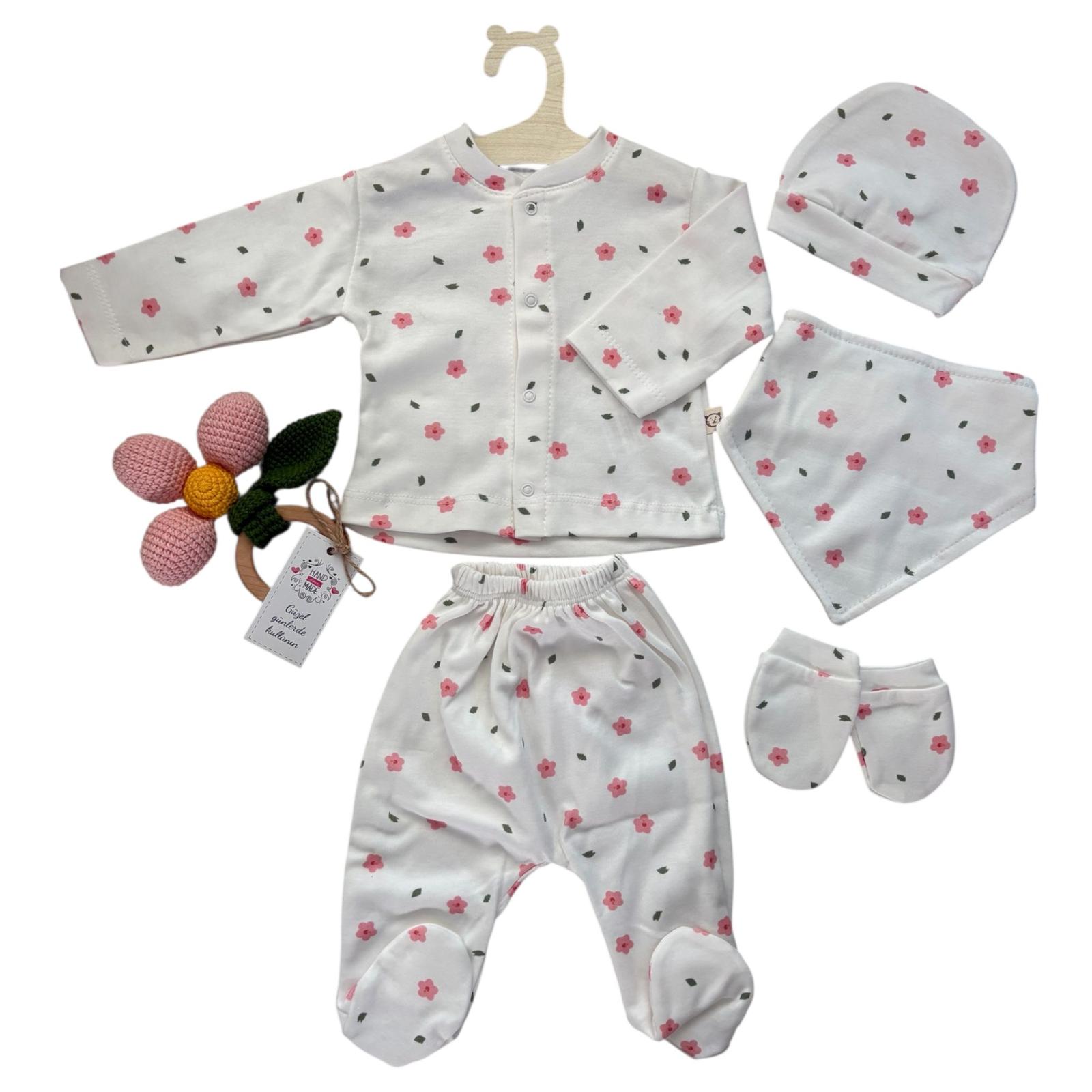 Çiçekli Bebek Hediye Seti