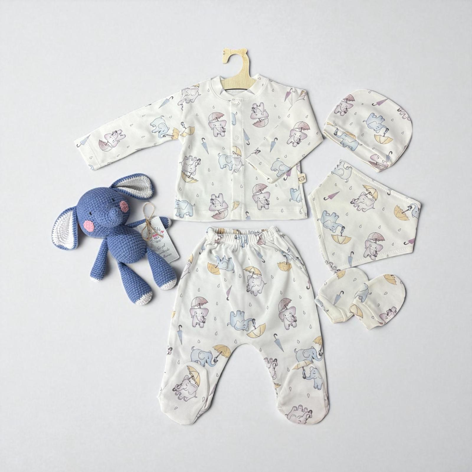 Filli Bebek Hediye Seti 2 (Mavi Fil)